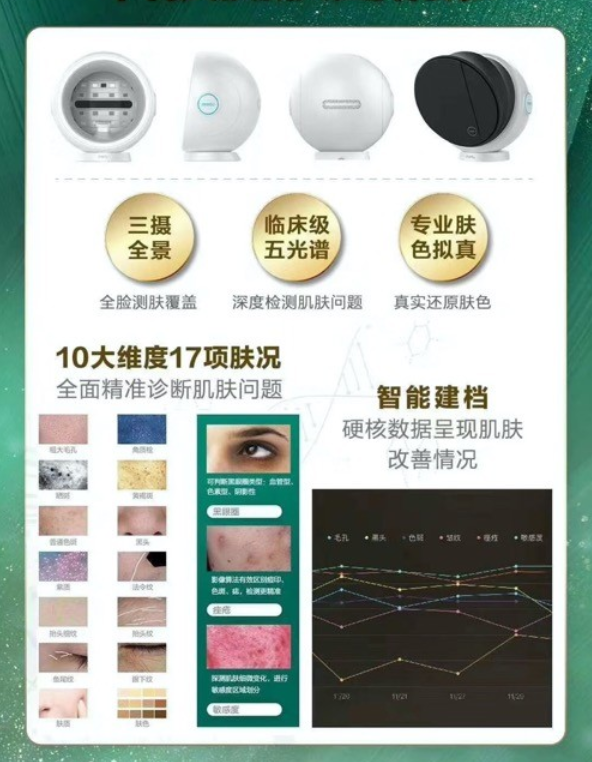 完美体育樊文花AI全景式肌肤检测仪 高科技颠覆你的认知(图2)